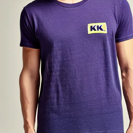 Image similar to A tied-dyed t-shirt with kirkland logo at the front