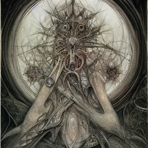Prompt: detailed and sharp cancer artwork, mystic style, detailed, 8 k, detailed, symmetrical, by brian froud