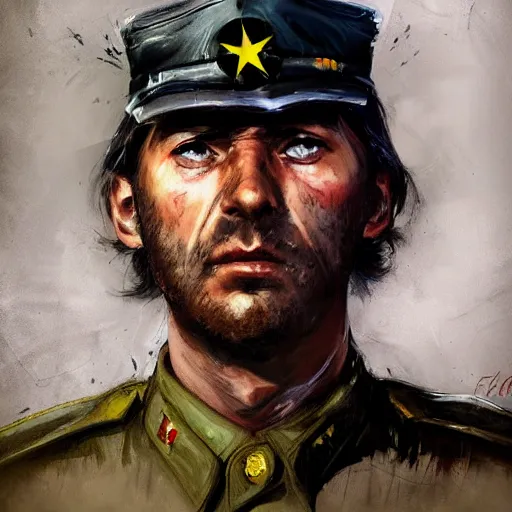 Prompt: portrait of a spanish communist revolutionary mocito feliz, colourised, face portrait, epic, tragic, military art, fantasy, dieselpunk, hd shot, digital portrait, beautiful, artstation, comic style, by artgerm, guy denning, jakub rozalski, magali villeneuve and charlie bowater