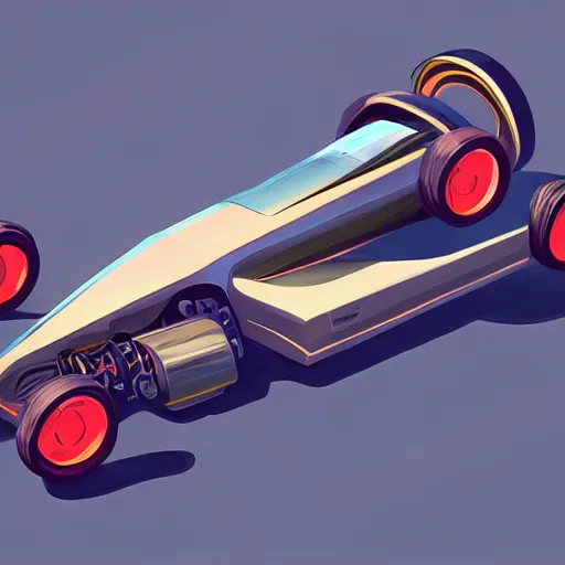 Image similar to isometric hotrod drag racer, extended front axle, large back wheels, concept art by petros afshar and christopher balaskas and marius borgeaud and kiliain eng, well proportioned, highly detailed