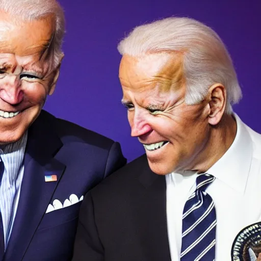Prompt: Joe Biden posing with Big Floppa