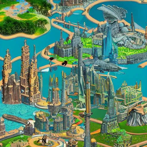 Prompt: the city of atlantis,