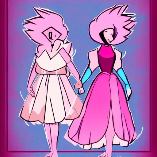 Image similar to Pink Diamond and Pearl | Steven Universe Fanart