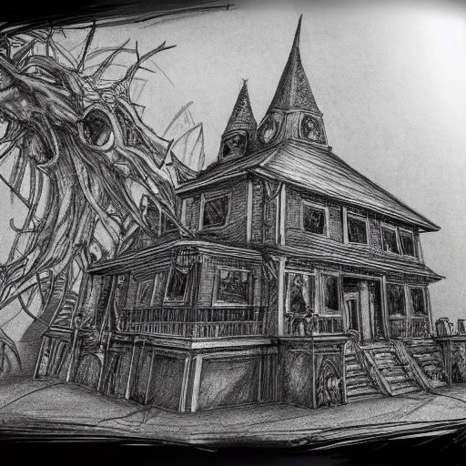 Image similar to concept art for a speculative horror role - playing game, intricate, detailed, pencil sketch