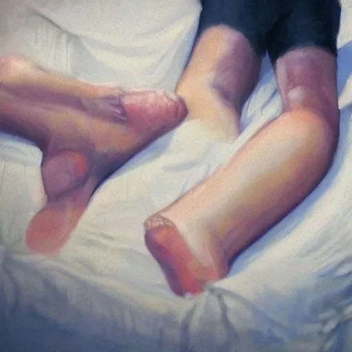 Image similar to “ realistic depiction of restless leg syndrome ”