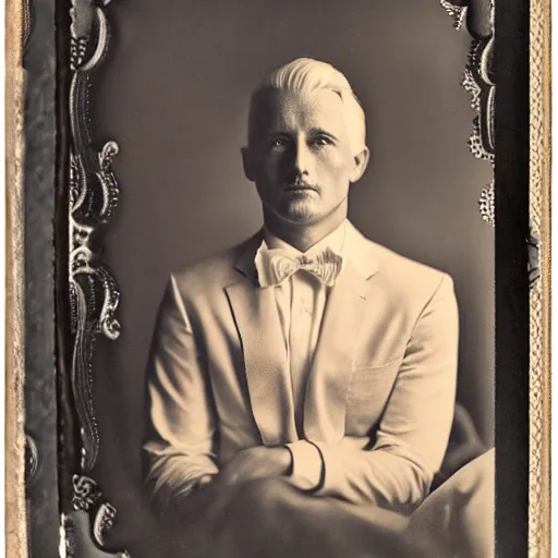 Image similar to photography of roger sterling tintype, deregoue