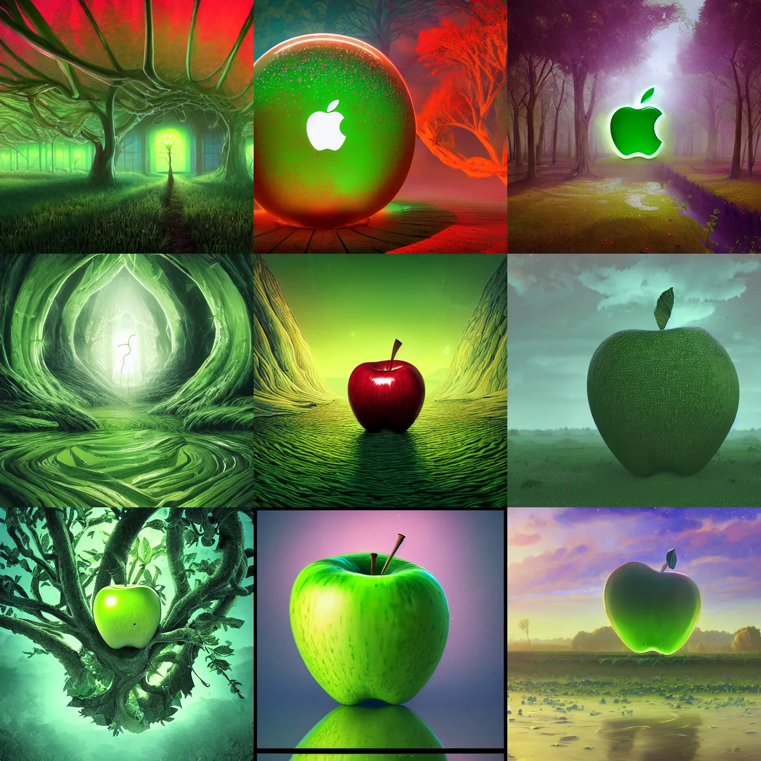 Prompt: Beautiful digital artwork of Toxic Apple , Apple covered with thin green toxic membrane, in style by Dan Mumford, Cyril Rolando and Caspar David Friedrich, 8k resolution, Ultrafine details, Rendered in Unreal Engine 5, Cinematic Composition, Reimagined by industrial light and magic, smooth,4k, beautiful lighting, HDR, IMAX, Cinema 4D, shadow depth