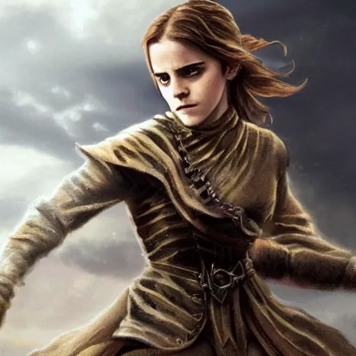 Prompt: Emma Watson as a D&D character