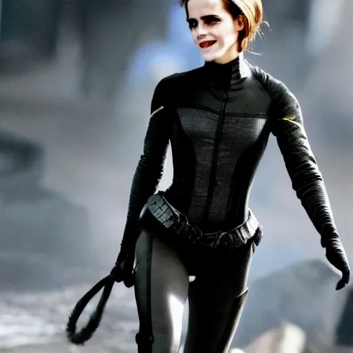 Image similar to Emma Watson as cat woman