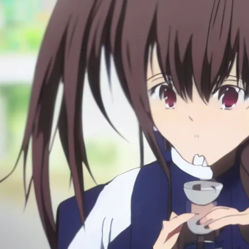 Image similar to cute anime girl bribing the district attorney, still from tv anime, Kyoto animation studio, high detail,