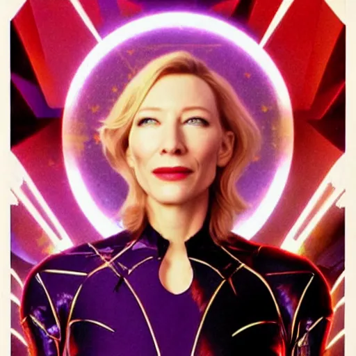 Prompt: cate blanchett , scifi, retro futurist, movie poster,