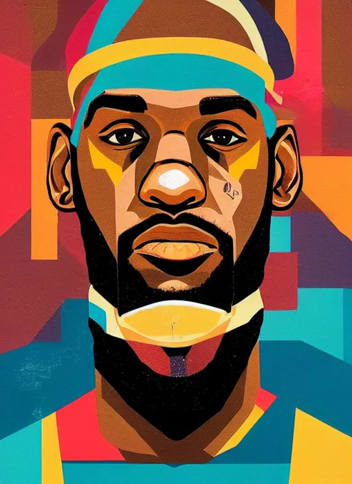 Image similar to symmetry!! portrait of lebron james by sachin teng, organic, cables, matte painting, geometric shapes, hard edges! graffiti, street art