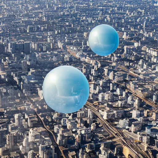 Image similar to bubble-formed city