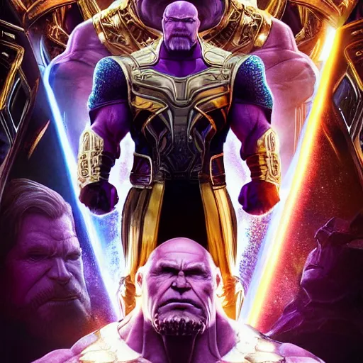 Image similar to Putin as thanos, Cinematic, Portrait, Ultra-HD, Beautiful Lighting, insanely detailed and intricate, hypermaximalist, elegant, ornate, hyper realistic, super detailed