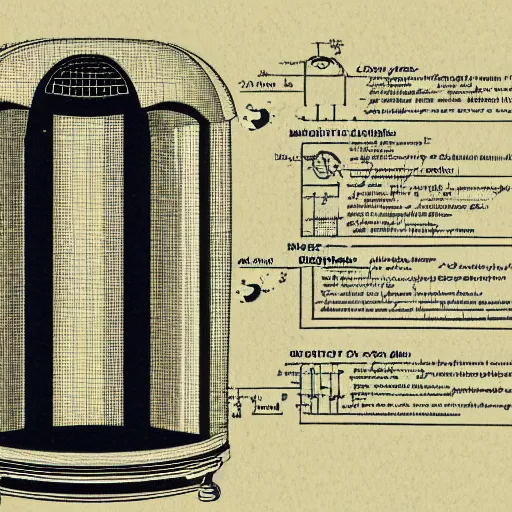 Prompt: a blueprint for how to build a time machine