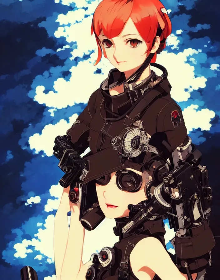 Image similar to ilya kuvshinov anime illustration tank girl, last exile, murata range, fine detail, perfect anime face, dramatic lighting, dynamic composition, art deco, cel shading, vivid, rich texture, yoshinari yoh, alphonse mucha, ( ( ( colorful ) ) )