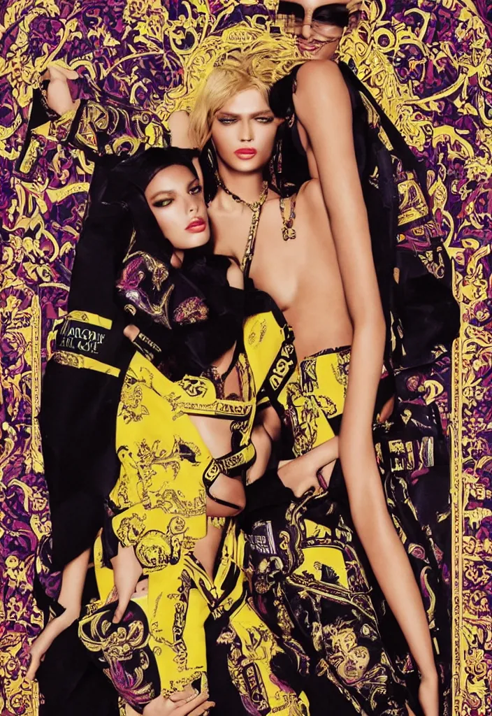 Image similar to Versace advertising campaign poster