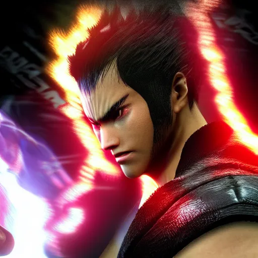 Image similar to close up of tekken light effects