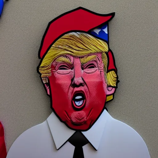 Image similar to donald trump made out of trash