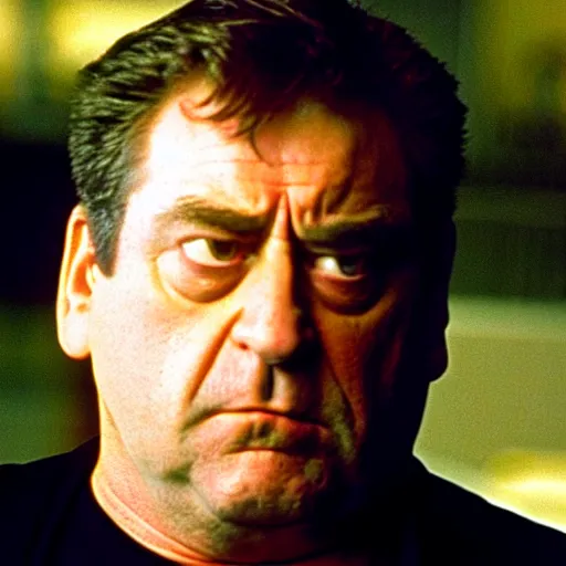 Prompt: john goodman as neo in the matrix