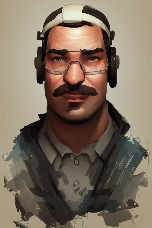 Prompt: beautiful highly detailed realistic character portrait team fortress 2 engineer, detailed character art master portrait by ismail inceoglu, trending on artstation