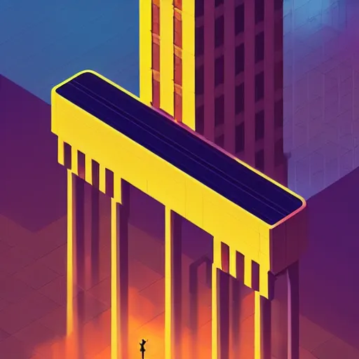 Image similar to isometric cybercity, golden hour by petros afshar and christopher balaskas and marius borgeaud and kiliain eng, 3 0 mm, well proportioned, highly detailed, rule of thirds