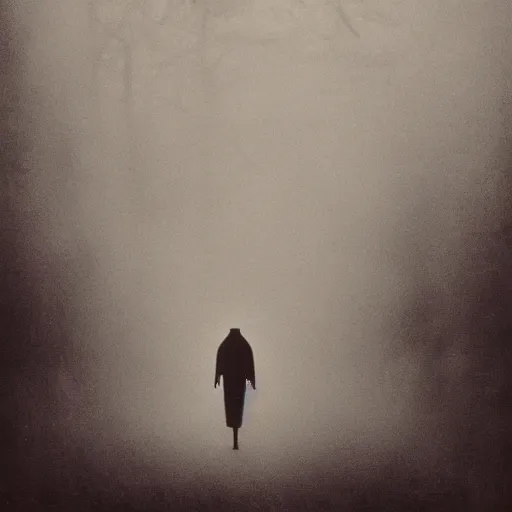 Image similar to bad quality vintage snap photography of realistic walking faceless beast-god with many long arms, a huge body covered with deep furs by Zdzisław Beksiński, odd eye, dark fantasy, fat, noiz, unbalanced , blur, haze, fog, vignetting, platinum printing