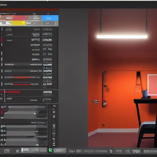 Image similar to heat camera, bright colors ultrawide lens, details, studio lighting, realism, complex lights