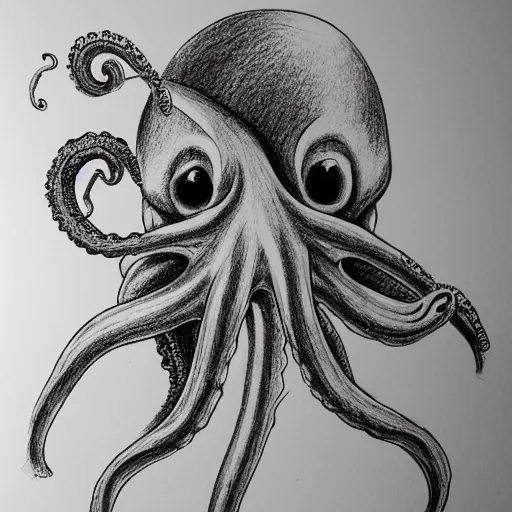 Image similar to super detailed drawing of a uterus and an octopus
