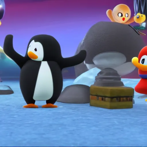 Image similar to Pingu character reveal for Super Smash bros ultimate