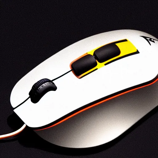 Prompt: long shot of pc mouse with blond hair