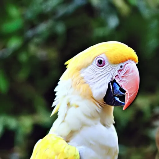 Image similar to albino macaw parrot