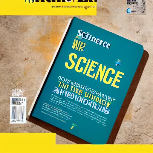 Prompt: science magazine from 2 0 2 8 opened on a table