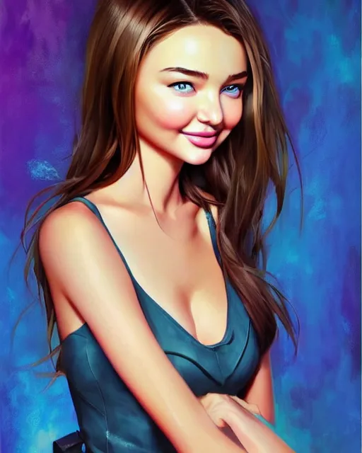 Prompt: portrait of Miranda Kerr as Anime girl cute-fine-face, full body! pretty face, realistic shaded Perfect face, fine details. Anime. realistic shaded lighting by Ilya Kuvshinov Giuseppe Dangelico Pino and Michael Garmash and Rob Rey