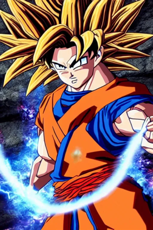 Image similar to Son Goku in Final Fantasy