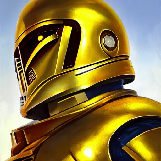 Prompt: greg manchess portrait painting of armored c 3 po as overwatch character, medium shot, asymmetrical, profile picture, organic painting, sunny day, matte painting, bold shapes, hard edges, street art, trending on artstation, by huang guangjian and gil elvgren and sachin teng