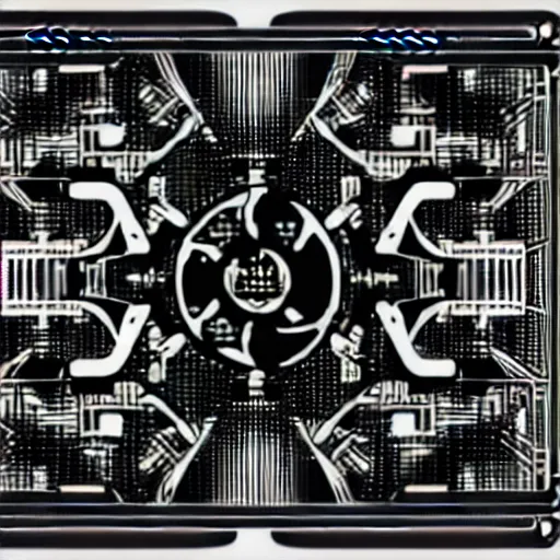 Image similar to black and white sci fi luxury themed svg vector art panel for cnc plasma, laser, stencil, unique art deco circuit board design