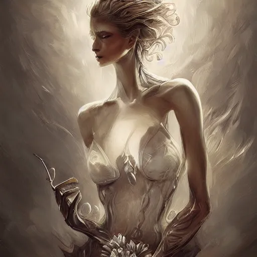 Prompt: fantasy flower, highly detailed, perfect detail, beautiful, elegant, high fantasy, style of artgerm, rutkowski, giacometti,