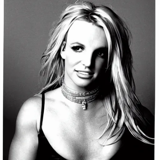 Prompt: portrait of Britney Spears in 1970s in a miniskirt, photograph, studio photography,