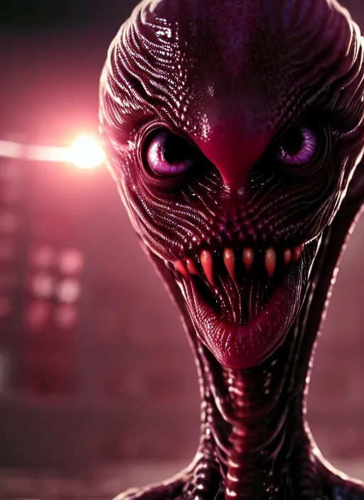 Image similar to an ugly monsterish horrifying slimy scottish female photo, professionally, soft lighting, realistic, sharp focus on eyes, 8 k, high definition, insanely detailed, intricate, elegant, art by artgerm and junji ito. science fiction alien android cyberspace movie widescreen still from action scene.