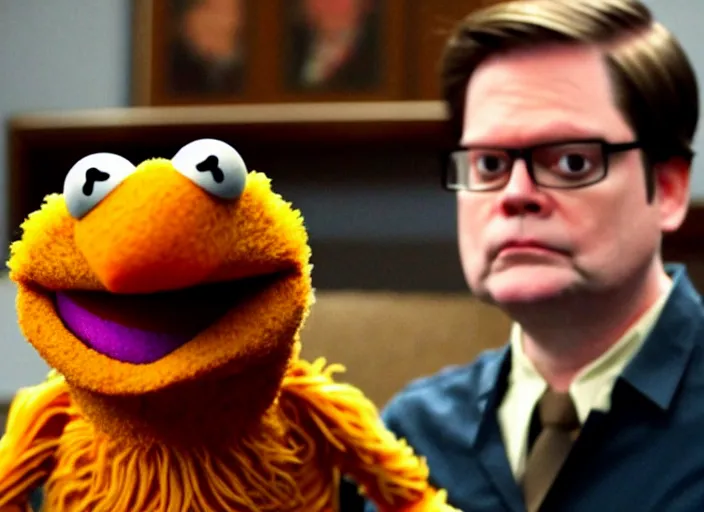 Image similar to photo of muppet muppet dwight schrute