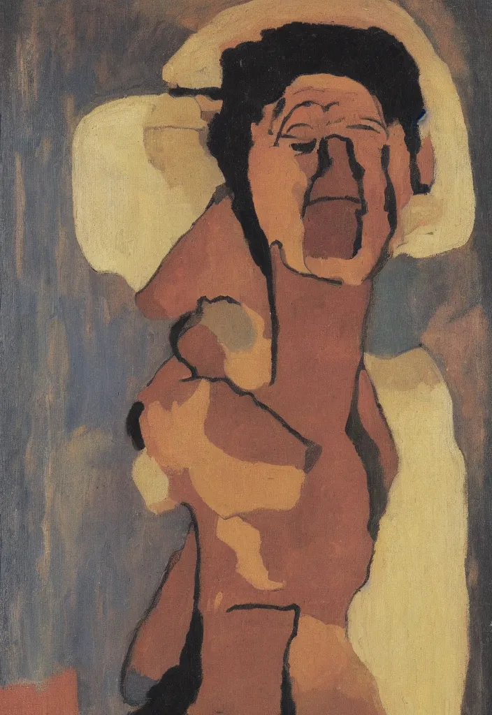 Image similar to a portrait of a mixed woman from the neck up by marvel duchamp oil on canvas