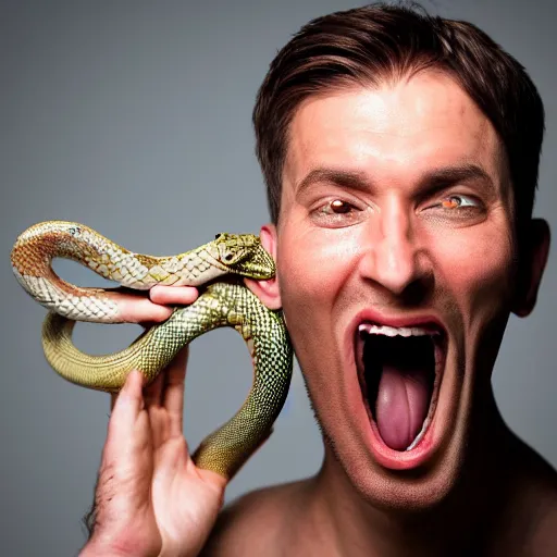 Image similar to man with snake tongue