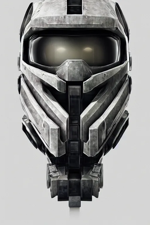 Image similar to robot ninja mask helmet halo master chief radiating a glowing aura global illumination ray tracing hdr fanart arstation by ian pesty and katarzyna da „ bek - chmiel