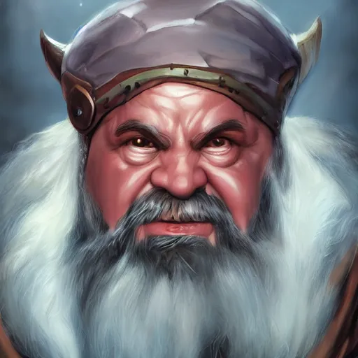 Image similar to a fantasy comic book style portrait painting of a dwarf berserker swinging axes, unreal 5, daz, hyperreal