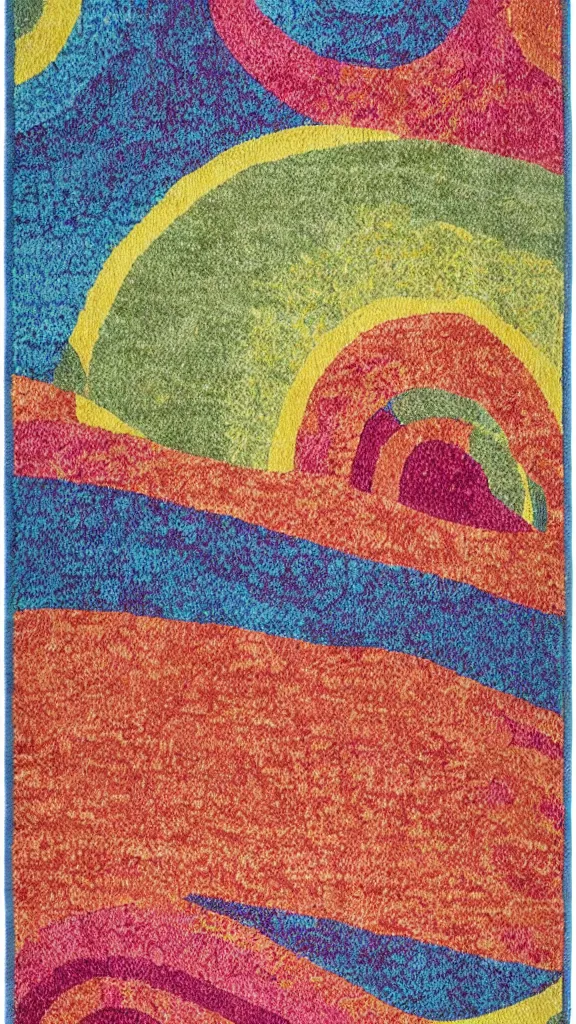 Image similar to Jonathan Adler Rainbow Waterfall Multicolor Rug Design