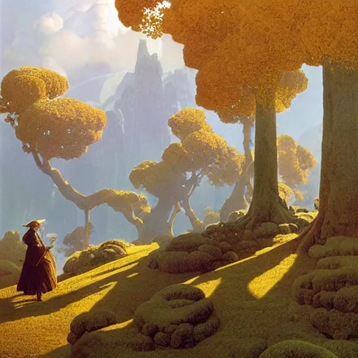 Prompt: a portal to another world. detailed. rule of thirds. intricate. sharp focus. wide angle. painting by maxfield parrish. wlop. greg rutkowski.