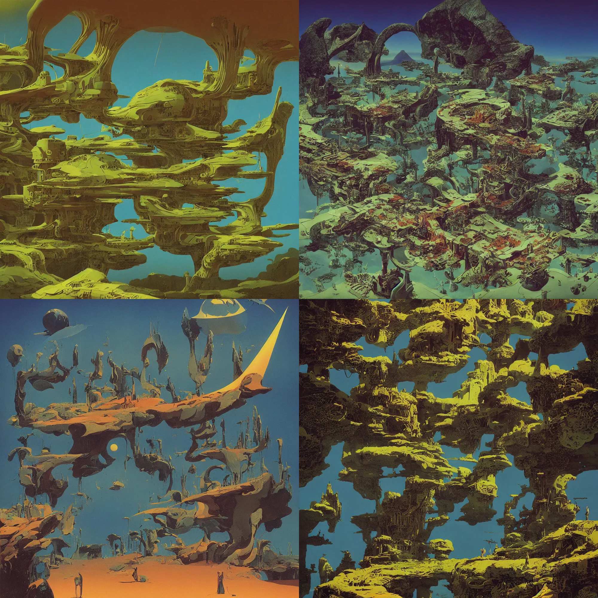 Image similar to utopia by roger dean, dean ellis, in the style of dan mcpharlin,