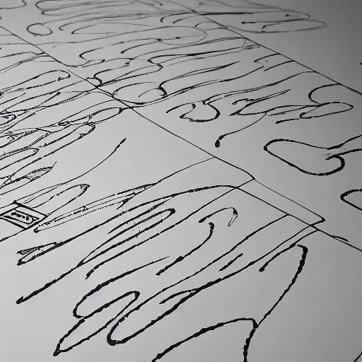 Image similar to high quality art of a printer printing out a long sheet of paper covered with writing, floating in space, trending on artstation