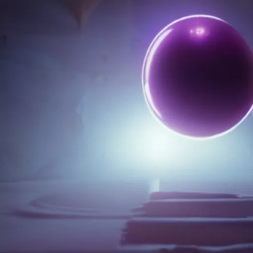 Prompt: centered rule of thirds 5 0 mm film still of a purple orb of radiance and light, 3 d render octane, sharp focus, art by greg rutkowski